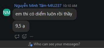 Điểm số ấn tượng của Nguyễn Minh Tâm